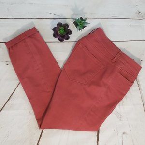 LOFT Reddish Pink Modern Ankle Skinny Jeans